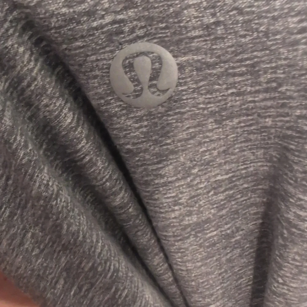 Lululemon Men's 1/4 Zip Soft Jersey Long Sleeve Heathered Black - Picture 6 of 8